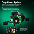 Digital Display Line Counter Baitcasting Reel Magnetic Brake Fishing Reel with Drag Click Alarm, Single-Handle Left Hand, Single-Handle Right Hand, Dual-Handle Left Hand, Dual-Handle Right Hand