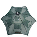 6 Holes Automatic Foldable Fishing Net Nylon Shrimp Crab Minnow Trap Fish Cast Net Fishing Tackle, 6 Holes