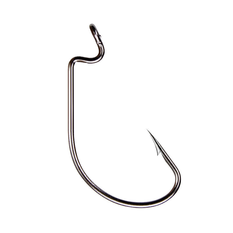 51‑Pcs Offset Worm Hooks Kit, Thin‑Wire Wide‑Gap Bass Hooks for Texas Rig Soft Plastic Worm Lures