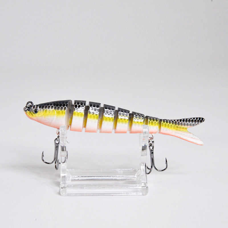 8‑Segment Soft Eel Style Swimbait Lure Set, Slow Sinking Multi Jointed Hard Bait, 10cm 11g Long Cast Realistic Lure Kit for Freshwater Saltwater Bass Pike