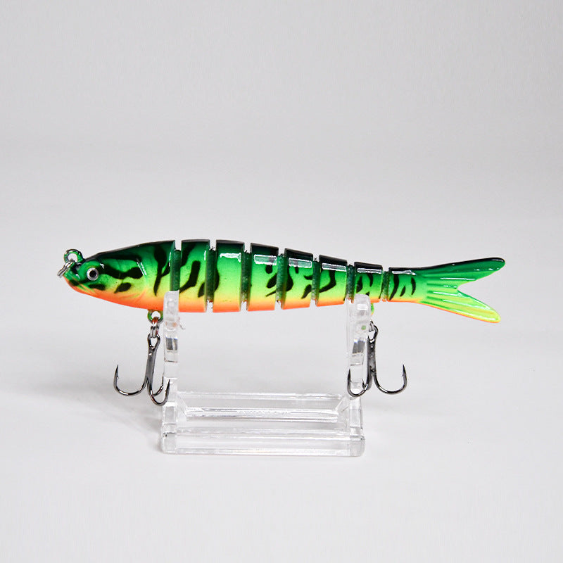 8‑Segment Soft Eel Style Swimbait Lure Set, Slow Sinking Multi Jointed Hard Bait, 10cm 11g Long Cast Realistic Lure Kit for Freshwater Saltwater Bass Pike