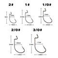 51‑Pcs Offset Worm Hooks Kit, Thin‑Wire Wide‑Gap Bass Hooks for Texas Rig Soft Plastic Worm Lures