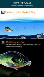 Sinking Jerkbait Lure, S‑Shaped Swimming Action Hard Bait for Big Pike & Giant Predator Fish