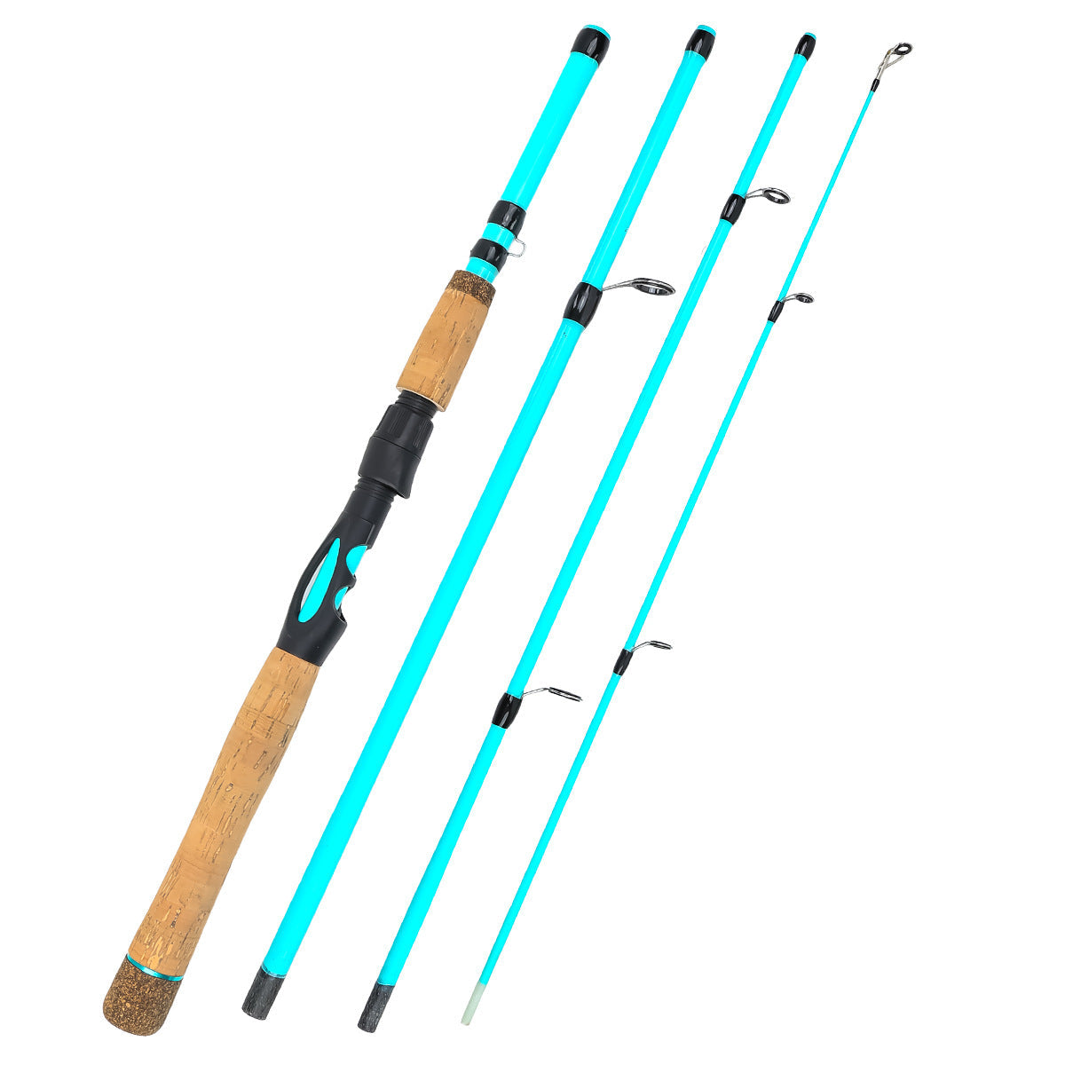 1.8M 4‑Piece Portable Travel Lure Rod, Surf Casting Fishing Rod for Outdoor Freshwater Saltwater