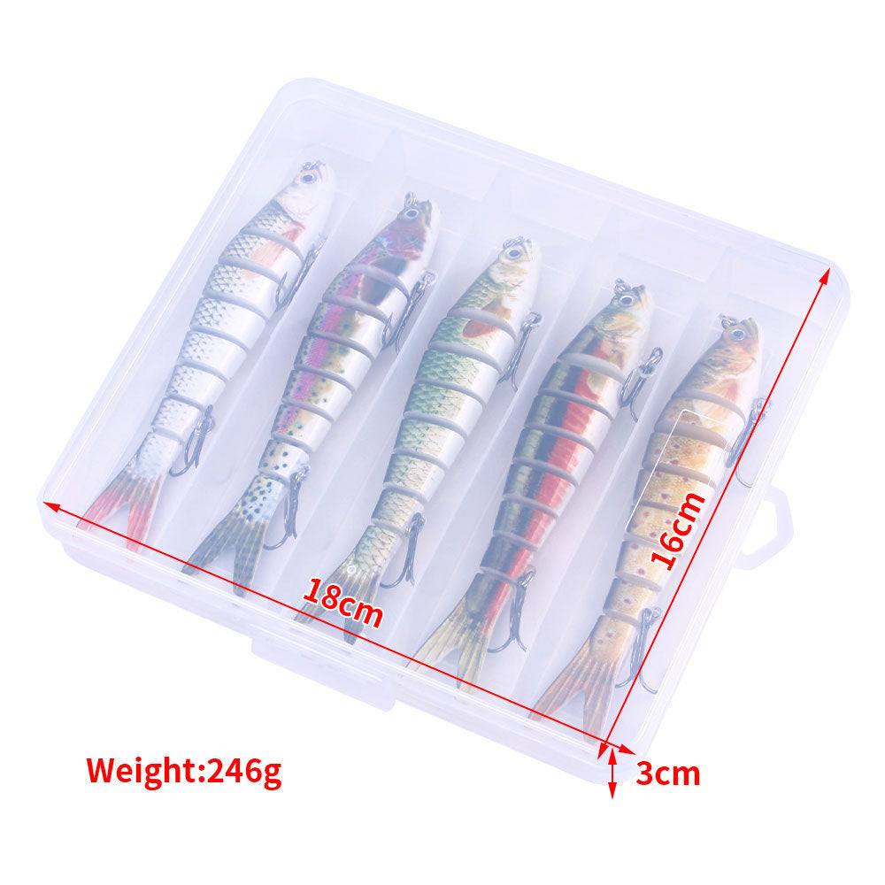 Classic Multi‑Joint Hard Fishing Lure, 27g Bionic Segmented Swimbait, Plastic Artificial Hard Bait Fishing Tackle Set