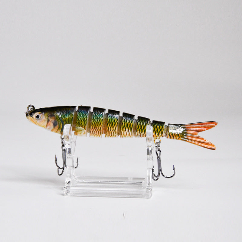 8‑Segment Soft Eel Style Swimbait Lure Set, Slow Sinking Multi Jointed Hard Bait, 10cm 11g Long Cast Realistic Lure Kit for Freshwater Saltwater Bass Pike