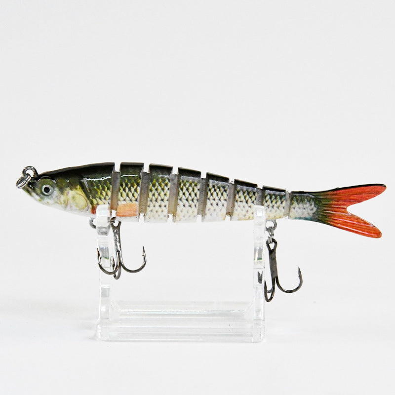 8‑Segment Soft Eel Style Swimbait Lure Set, Slow Sinking Multi Jointed Hard Bait, 10cm 11g Long Cast Realistic Lure Kit for Freshwater Saltwater Bass Pike