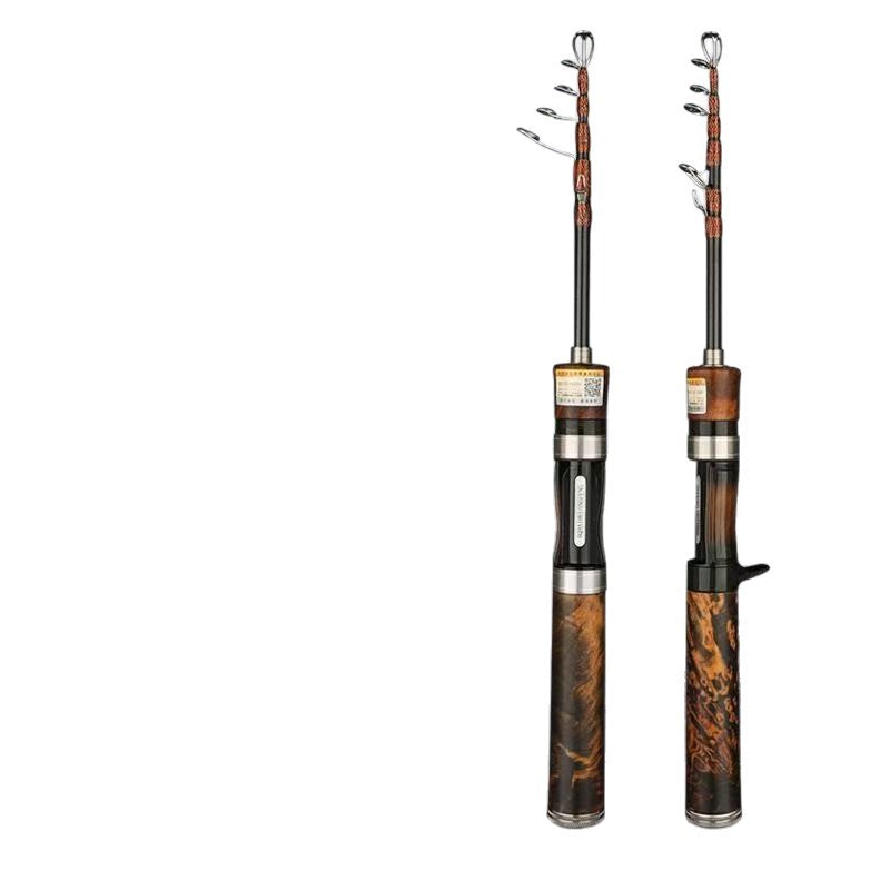 Ultra‑Short Telescopic L‑Action Fishing Rod, Portable Trout Micro Lure Rod with Click Sound Reel Seat for White Bass & Catapult Fishing