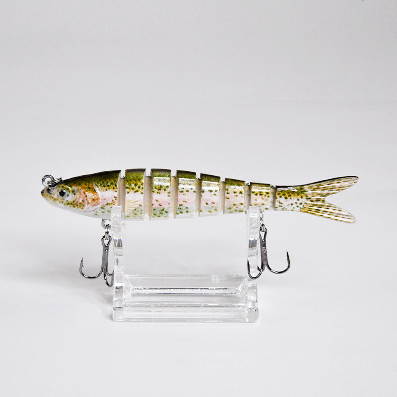 8‑Segment Soft Eel Style Swimbait Lure Set, Slow Sinking Multi Jointed Hard Bait, 10cm 11g Long Cast Realistic Lure Kit for Freshwater Saltwater Bass Pike