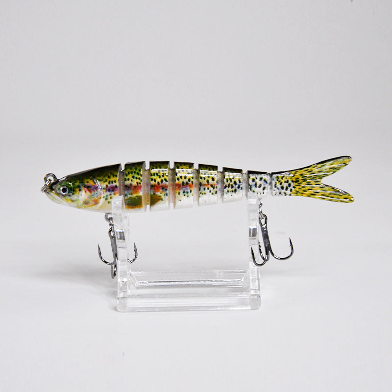 8‑Segment Soft Eel Style Swimbait Lure Set, Slow Sinking Multi Jointed Hard Bait, 10cm 11g Long Cast Realistic Lure Kit for Freshwater Saltwater Bass Pike