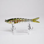 8‑Segment Soft Eel Style Swimbait Lure Set, Slow Sinking Multi Jointed Hard Bait, 10cm 11g Long Cast Realistic Lure Kit for Freshwater Saltwater Bass Pike