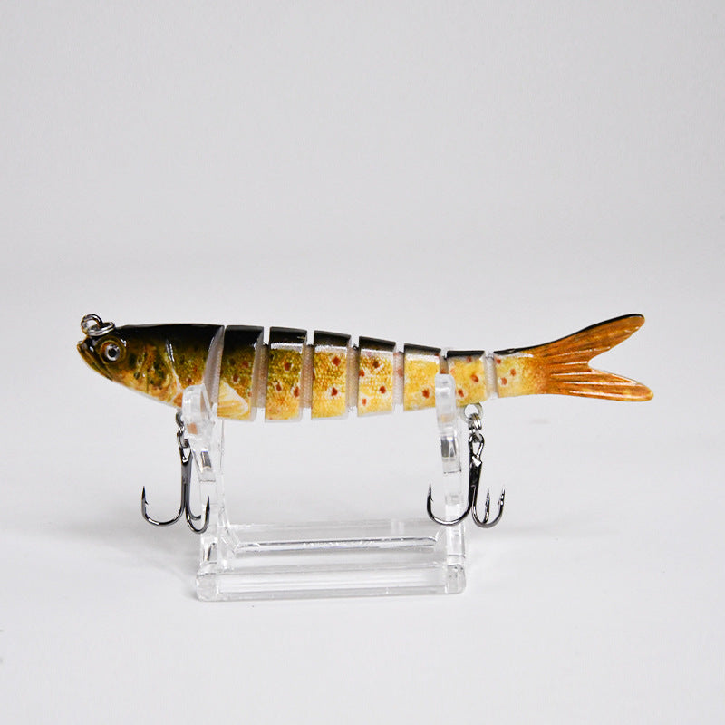 8‑Segment Soft Eel Style Swimbait Lure Set, Slow Sinking Multi Jointed Hard Bait, 10cm 11g Long Cast Realistic Lure Kit for Freshwater Saltwater Bass Pike