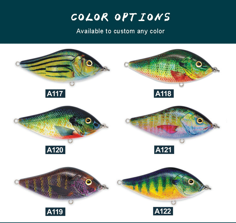 Sinking Jerkbait Lure, S‑Shaped Swimming Action Hard Bait for Big Pike & Giant Predator Fish