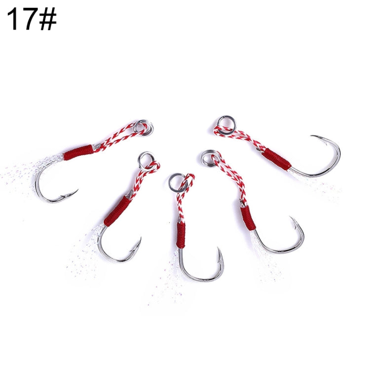 5pcs / Pack HENGJIA 17# Tied Wire Iron Hook Deep Sea Fishing Hook, 17#