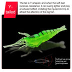 10 PCS 4cm Fishing Soft Artificial Shrimp Bait Lures Popper Poper Baits with Hook, Artificial Shrimp with Hook, Luminous Shrimp with Hook, Pink Shrimp with Hook, Green Shrimp with Hook, Transparent Shrimp with Hook