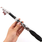 36cm Portable Telescopic Sea Fishing Rod Mini Fishing Pole, Extended Length : 2.1m, 2.1m