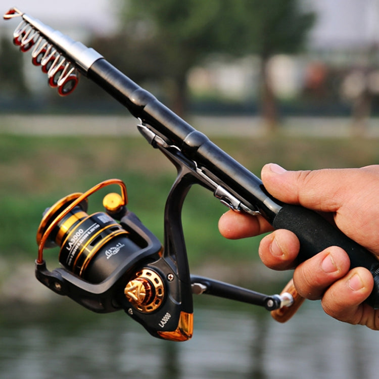 36cm Portable Telescopic Sea Fishing Rod Mini Fishing Pole, Extended Length : 2.1m, 2.1m