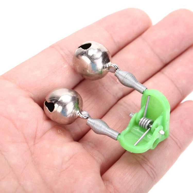 10 PCS Fishing Accessory Twin Bells Clip On Fishing Rod Fishing Bait Alarm, Random Color Delivery, Fishing Bait Alarm