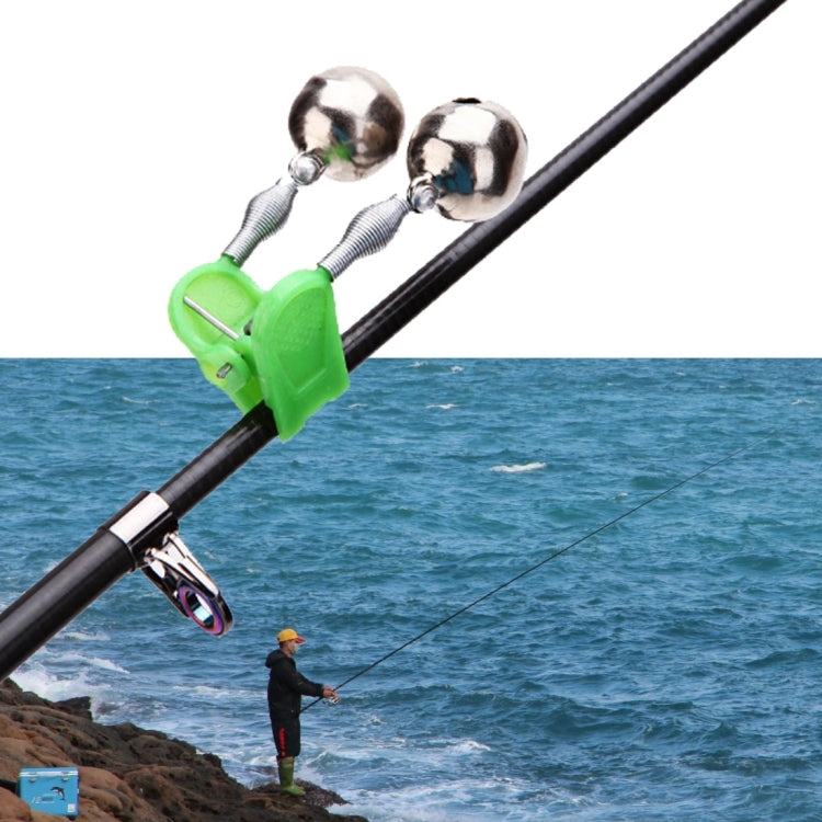 10 PCS Fishing Accessory Twin Bells Clip On Fishing Rod Fishing Bait Alarm, Random Color Delivery, Fishing Bait Alarm