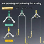 40pcs Silicone Anti-Tangle Fishing Line Splitter & Hook Separator