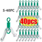 40pcs Silicone Anti-Tangle Fishing Line Splitter & Hook Separator