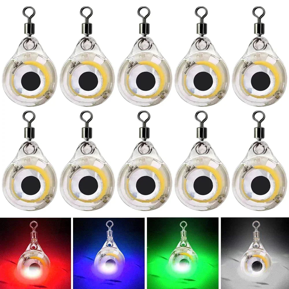 Fishing Lure Light Mini Eye Shape Underwater Night Battery Powered