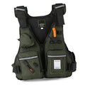Multi-pockets Fly Fishing Jacket Buoyancy Vest Water Bottle Holder