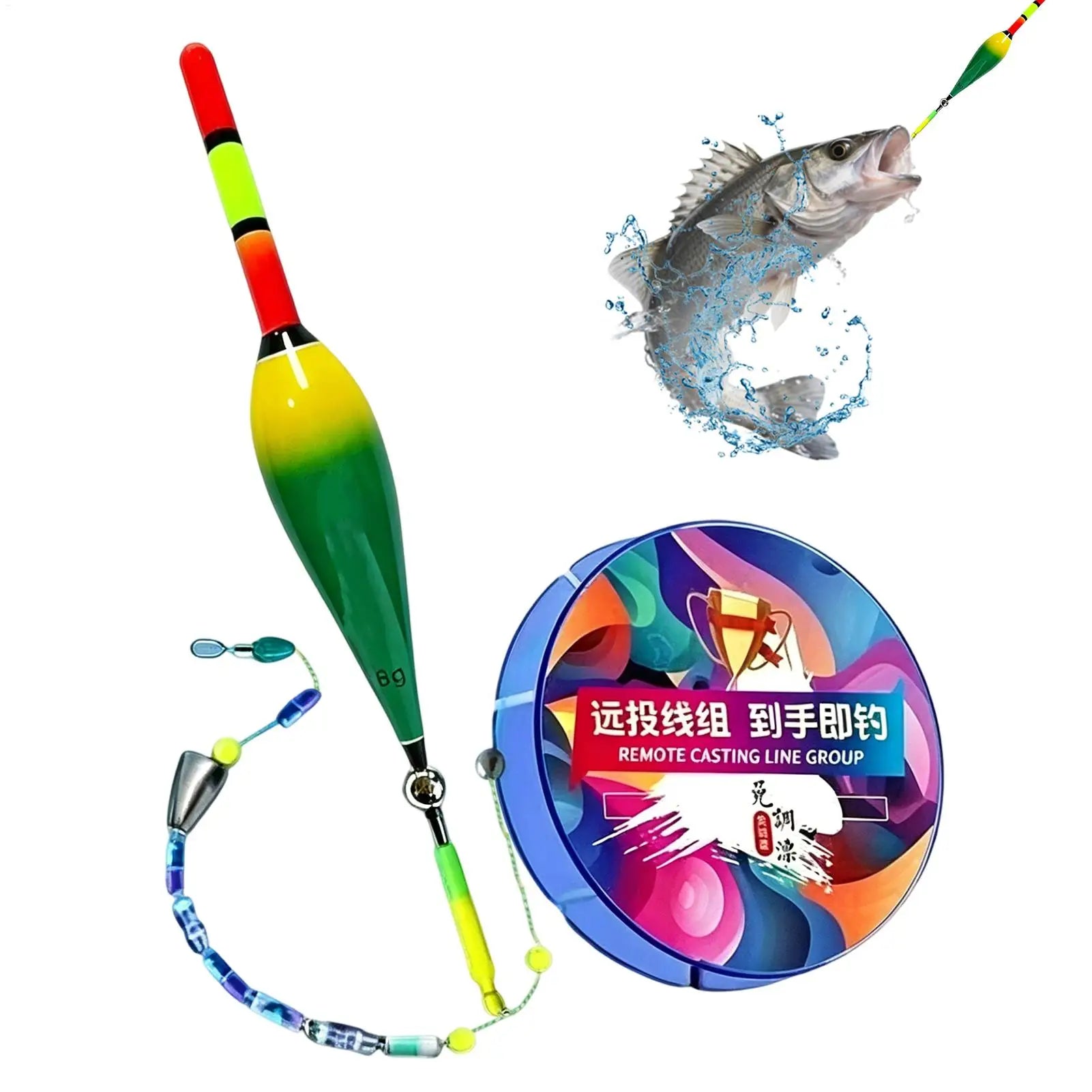 Automatic Bobber Fishing Line Set with Float – 100m Nylon