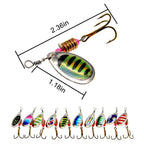 Metal Spoon Spinner Fishing Lure Spoonbait Crankbaits Wobblers Bait