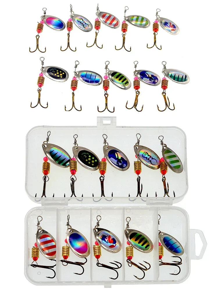 Metal Spoon Spinner Fishing Lure Spoonbait Crankbaits Wobblers Bait
