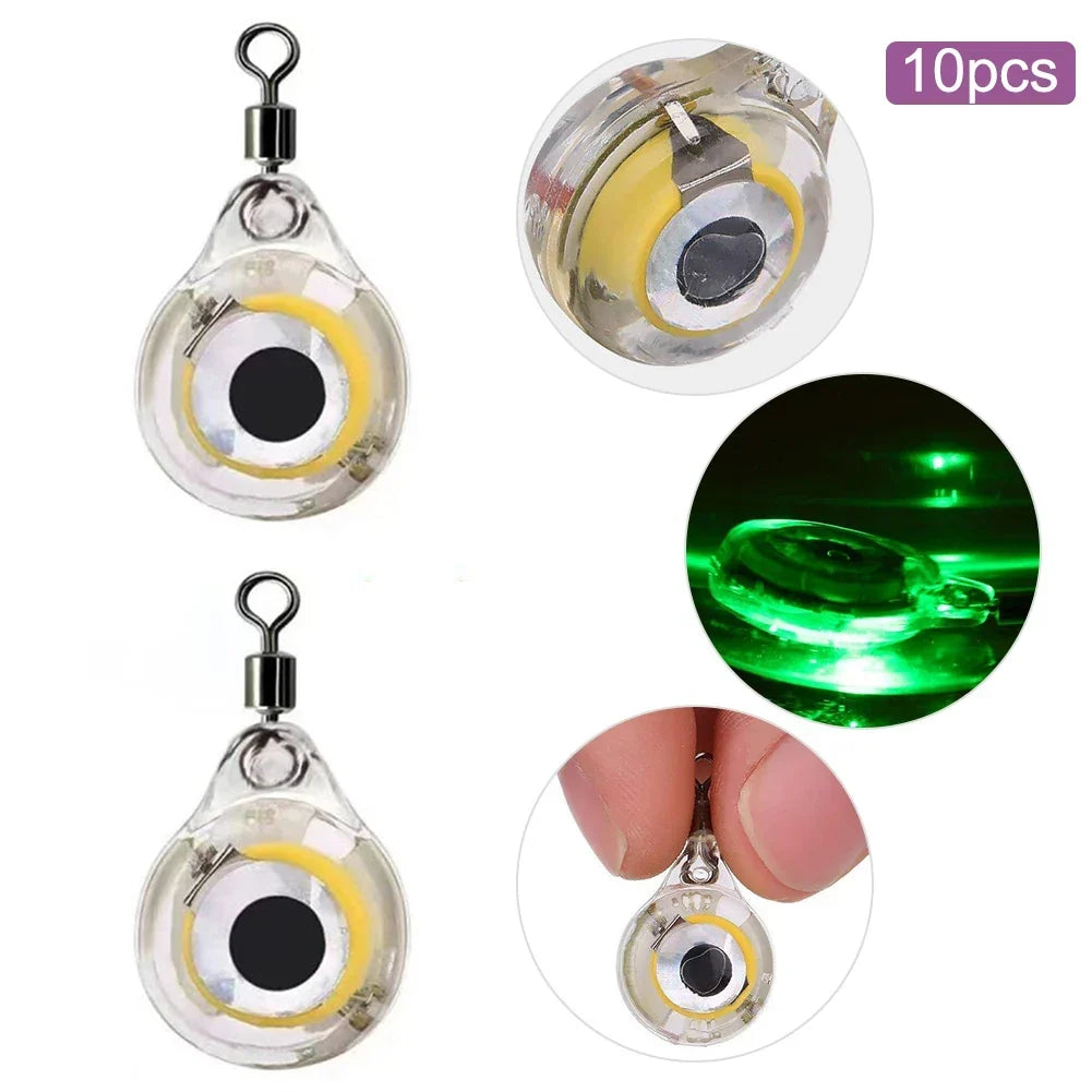 Fishing Lure Light Mini Eye Shape Underwater Night Battery Powered