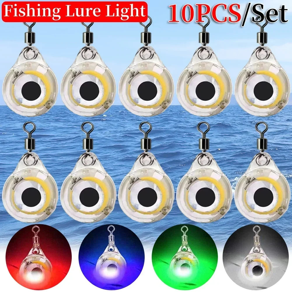 Fishing Lure Light Mini Eye Shape Underwater Night Battery Powered