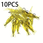 Shrimp Silicone Artificial Bait Simulation Soft Prawn Hooks Carp