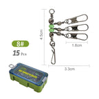 Luminous Ball Bearing Swivel Solid Ring Connector Set #8 #10