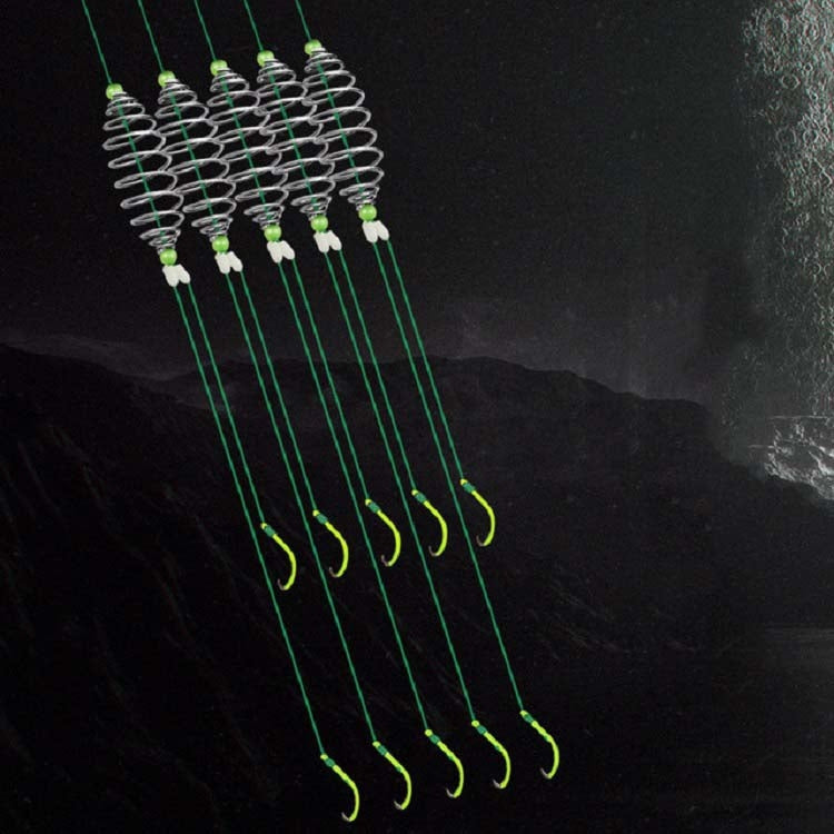 5 in 1 Stranded Double Hook Anti-winding Silver Carp Fishing Group Spring Fishing Hook, 8, 9, 10, 11, 12, 13