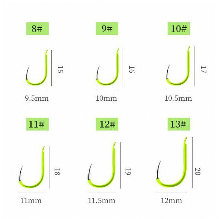 5 in 1 Stranded Double Hook Anti-winding Silver Carp Fishing Group Spring Fishing Hook, 8, 9, 10, 11, 12, 13
