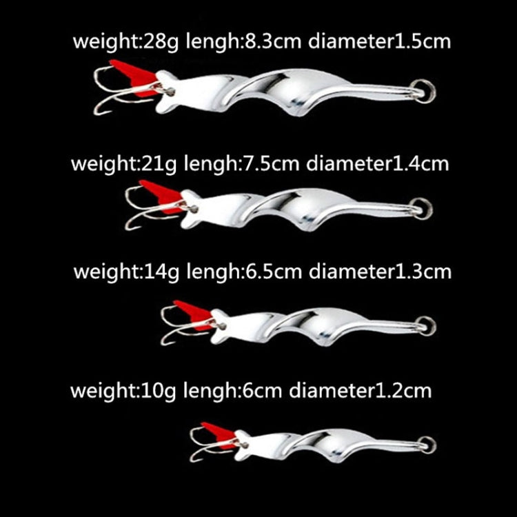 Rotating Metal Spinner Fishing Lure Hard Baits Fish Hook Tackle, 10g, 14g, 21g, 28g