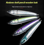 Floating Water Wooden Handmade Big Pencil  Deep Sea Boat Fishing Wave Lying Tuna Bait, 120g 22cm