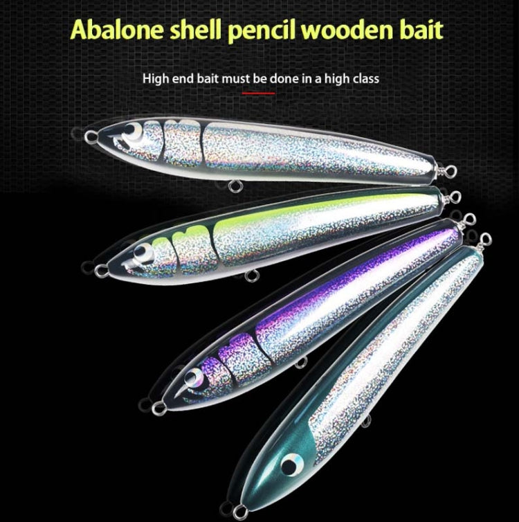 Floating Water Wooden Handmade Big Pencil  Deep Sea Boat Fishing Wave Lying Tuna Bait, 120g 22cm