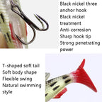 5 PCS Fish-Bait Road Sub-Bait Lead Fish With Single Hook And Three Anchor Hook Bait, 8cm 14g