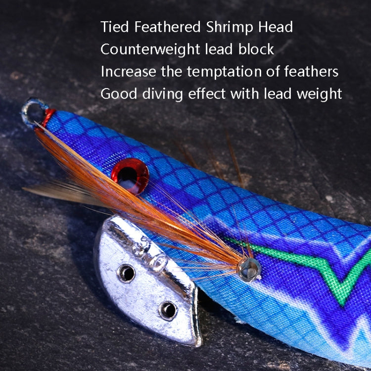 10 PCS / Box Night Lights Beaded Wood Shrimp Set, 3.0