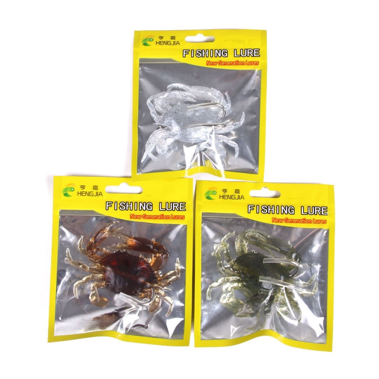 3 PCS HENGJIA SO068 Submerged Crab Hook Anti-hanging Bottom Ice Fishing Bait, 8cm 19g 1, 8cm 19g 2, 8cm 19g 3, 10cm 30g Orange, 10cm 30g Green, 10cm 30g Gray