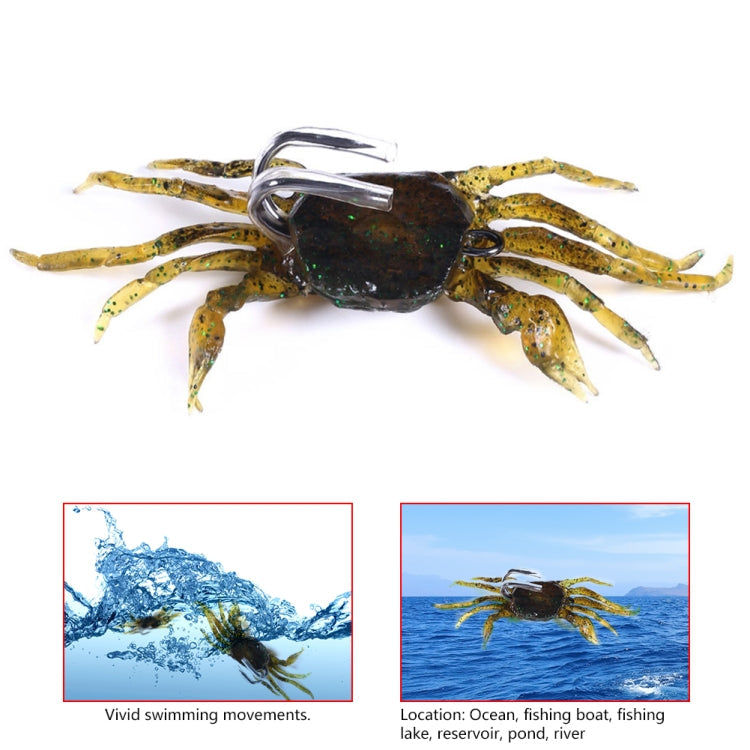 3 PCS HENGJIA SO068 Submerged Crab Hook Anti-hanging Bottom Ice Fishing Bait, 8cm 19g 1, 8cm 19g 2, 8cm 19g 3, 10cm 30g Orange, 10cm 30g Green, 10cm 30g Gray