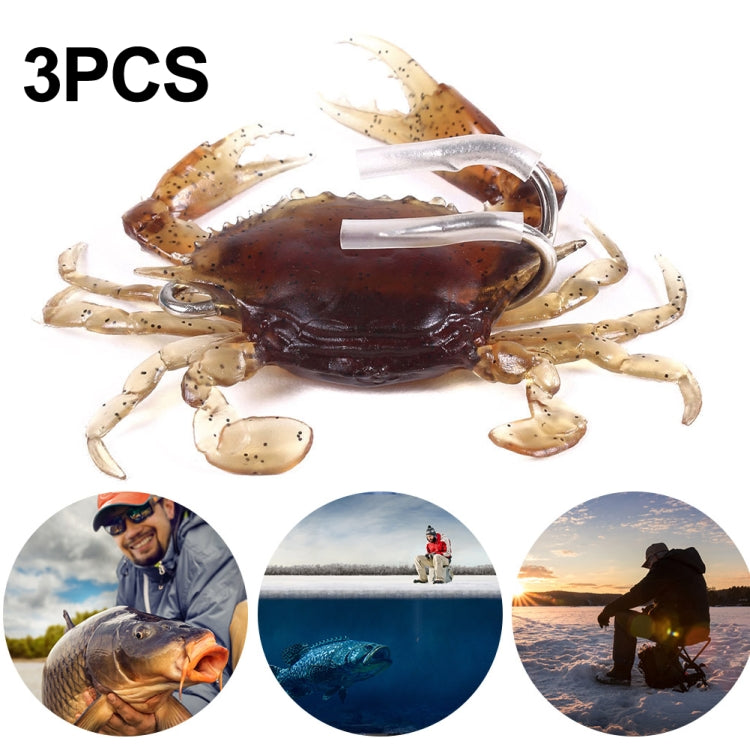 3 PCS HENGJIA SO068 Submerged Crab Hook Anti-hanging Bottom Ice Fishing Bait, 8cm 19g 1, 8cm 19g 2, 8cm 19g 3, 10cm 30g Orange, 10cm 30g Green, 10cm 30g Gray