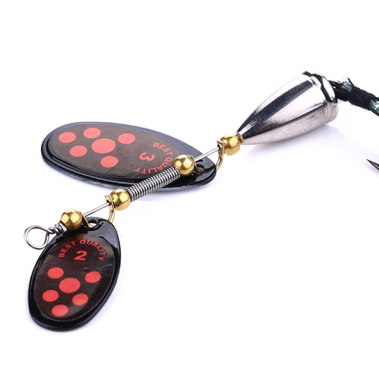 HENGJIA SP304 6.5cm 13g Feather Hook Rotating Sequin Road Lure Bait, SP304 Black, SP304 Yellow, SP304 Orange Red
