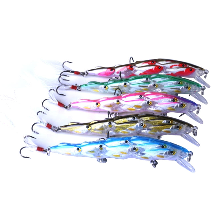 HENGJIA MI113 11.5cm 15.7g Sea Fishing Crank Lure Swing With Feather Hook, MI113 B, MI113 C, MI113 D, MI113 E, MI113 A