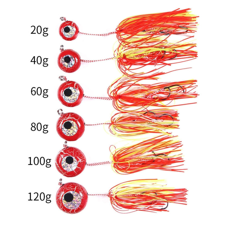 HENGJIA Bearded Guy Lead Sinker Big Head Lead Bait Sea Fishing Hook, 20G, 40G, 60G, 80G, 100G, 120G