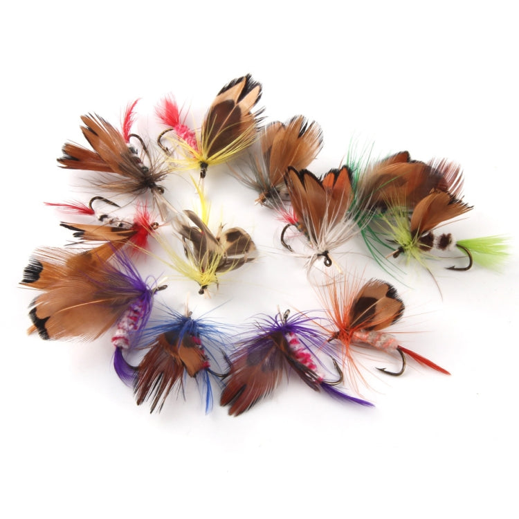 Outdoor Fishing Tackle Box Fly Hook Bait, 64 PCS / Set