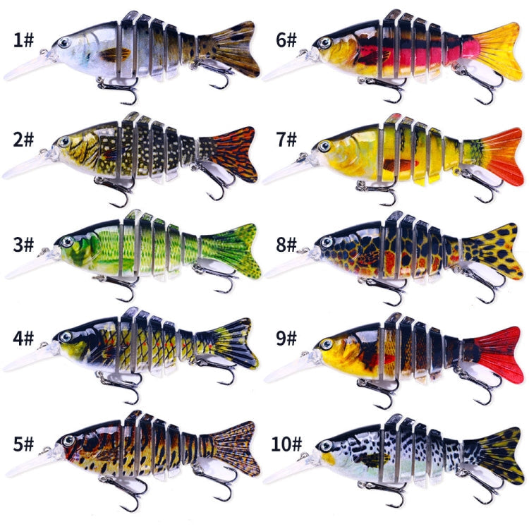 HENGJIA JM065 12cm Luya Fishing Gear Bait Multi-Section Fish Sinking Lure, JM065 (1), JM065 (2), JM065 (3), JM065 (4), JM065 (5), JM065 (6), JM065 (7), JM065 (8), JM065 (9), JM065 (10)