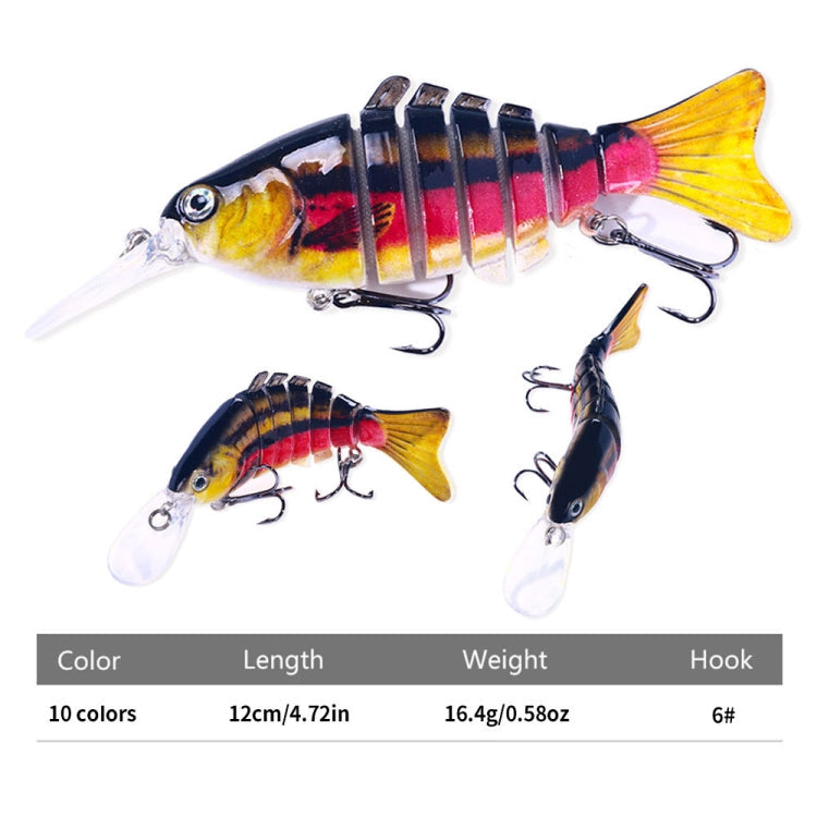 HENGJIA JM065 12cm Luya Fishing Gear Bait Multi-Section Fish Sinking Lure, JM065 (1), JM065 (2), JM065 (3), JM065 (4), JM065 (5), JM065 (6), JM065 (7), JM065 (8), JM065 (9), JM065 (10)